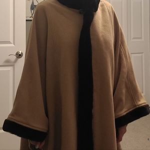 Wool/Cashmere Blend Cloak Petite Small